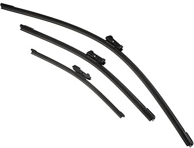 X AUTOHAUX 3pcs Front Rear Windscreen Wiper Blades Set for VW Polo 6R Hatchback