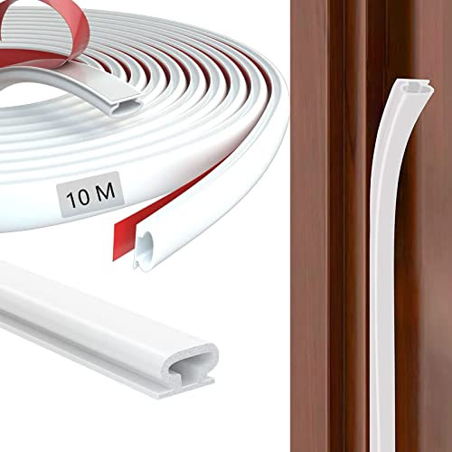 Dichtungsband Türdichtung Selbstklebend,HaustüR Gummidichtung Selbstklebend Wasserdicht,Schallschutz Fensterdichtung Abdichtungsband Anti Kollision,Door Seal Dichtungsgummi (10m,Weiß)