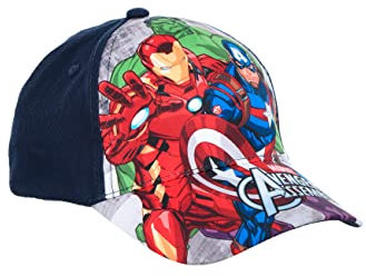 Suncity Boy's Casquette Garcons Marvel Baseball Cap, Navy Blue, 6 3/8