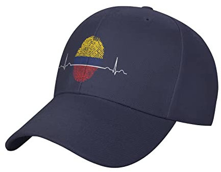 KJHBVND Unisex Baseballkappe Venezuela Fingerabdruck Herren Damen Verstellbare Papa Mütze, marineblau, One size