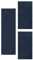 Carpetsale24 Bettumrandung Schlafzimmer 3 teilig Shaggy Hochflor Teppich Marineblau Bettvorleger Schlafzimmer Bettset: 2 St. 60x110 cm | 1 St. 100x200 cm - Teppich Läufer Set Einfarbig Design