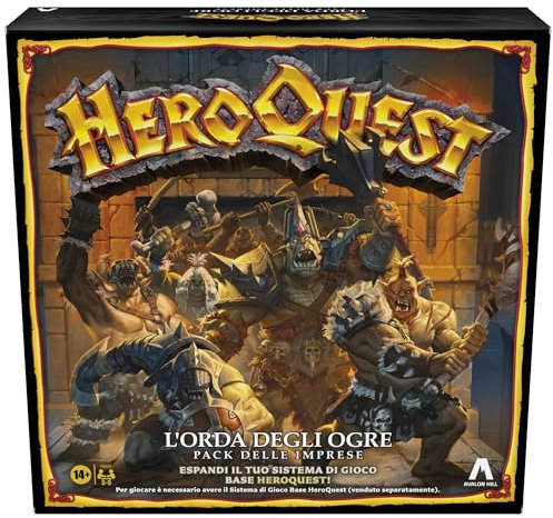 Avalon Hill, HeroQuest, Set der Unternehmen L'Orda dei Ogre, Rollenspiel, zum Spielen benötigen Sie das HeroQuest Basis-Spielsystem - italienische Version