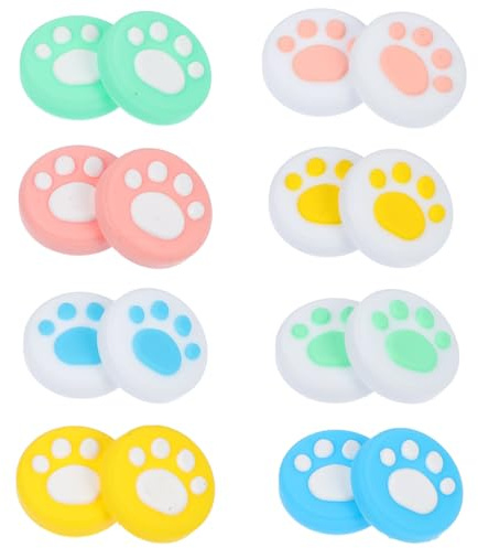 Veemoon 16pcs Silicone Joystick Caps for Handheld Game Console Joystick Cover Cat Claw Style Grip Button Cover for Portable Gaming Controller