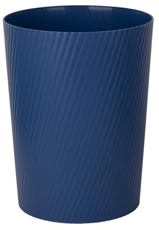 UUJOLY Small Trash Can for Bathrooms, Laundry Room, Kitchens, Offices, Kids Rooms, Dorms (Navy Blue)