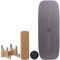 valuents Balance Board aus Holz in Surfboard Form – gebogen – inkl. Rolle für Neuromuscular Response Training +Plus: Halterung & Ball