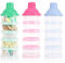 3 Stück 5-lagiger Baby-Milchpulver-Spender, Milchpulver-Spender, tragbarer Milchpulver-Behälter, Topfbox, Lebensmittel-Aufbewahrungsbehälter für Reisen (blau + grün + rosa)