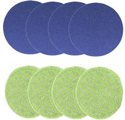 8 Pack Microfiber Replacement Mop Pads 6.5 Inch Electric Mops Pads Floor Round Cleaning Scrubber for Wet Dry Floor Cleaning Hardwood Laminate Floor