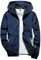 Regenjacke Herren Wasserdicht Atmungsaktiv Jacken Mit Kapuze Arbeits Allwetterjacke Softshelljacke Reißverschluss Regenschutz Windbreaker Rennrad Raincoat Fahrrad Windjacke Regenmantel Blau XXL
