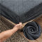 Samt Spannbettlaken 180x200 cm Warm Winter Frottee Spannbetttücher, Highdi Microfleece Flausch Dunkelgrau Spannbetttuch 180 x 200 Boxspringbett Bettlaken für Hohe Matratze Steghöhe 25-30cm