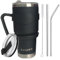 BEXORA 30oz Tumbler with Straw and Lid, Travel Mug- Double Wall Vacuum Stainless Steel Insulated Water Bottle for Drinking Hot or Iced Coffee Drink-Insulated Coffee Cup (Black)