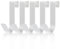 WLLHYF 5 ganci per asciugamani universali, in acciaio inox, impermeabili, da appendere, per bagno, porta in vetro senza cornice, 2,1 cm (bianco)