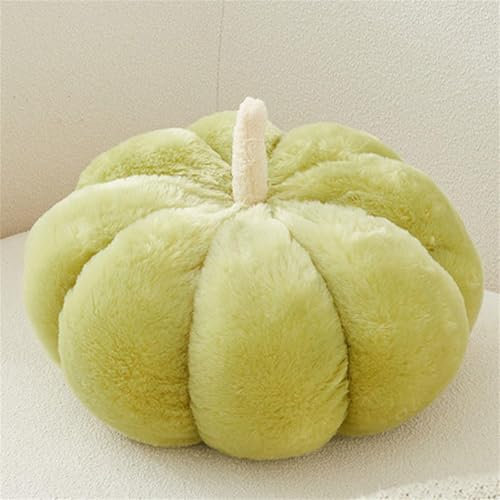 KüRbis Kissen, Herbst Dekoration, KüRbis Dekokissen, Halloween Kissen, Deko - KüRbis XXL, KüRbis Weiss Deko, KüRbis Kuscheltier, Halloween Deko Rosa, PlüSch KüRbis Sofa Dekoration (Grün)