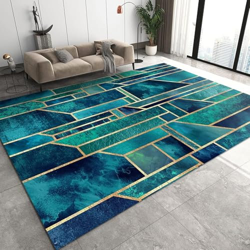 Alfombra Impresa 3D Rejilla Geométrica De Mármol Abstractoalfombras Grandes para La Sala Alfombra 3D, Alfombra De La Sala De Estar, Alfombras para Niños para El Dormitorio, Alfombras 60 X 90-4P8S4G4