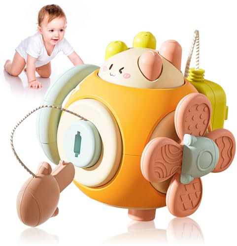 SPERMUOY Juguete para bebé de 1 año, 6 en 1 Montessori, juguete a partir de 1 año, cubo de actividad para bebés a partir de niñas y niños, cubo de actividad para bebés Montessori