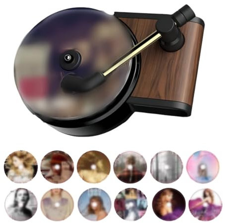 12PCS Personalised Car Air Fresheners, Record Player Design Vent Clip Air Freshener with Aromatherapy Tablets