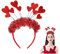 YUNHENTONG Herz Haarreif Kopfschmuck Herzen Rot Amor Haarreif Rot Damen Amor Kostüm Accessoires Cupid Costume Herzdame Kostüm Herzchen Foto Requisiten Hochzeit Valentinstag Deko (A)