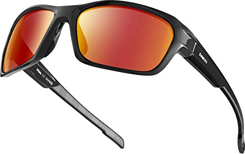 BONDDI Lunettes de Soleil Homme, Lunette de Sport Polarisée Homme Femme avec Protection UV400 et Monture TR90 pour Cyclisme, Conduite, Golf, Ski, Pêche