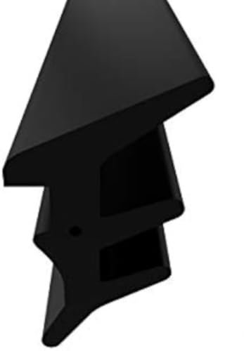 Guarnizione Fermavetro in PVC Universale - Confezione da 2mm - 10mm | Lunghezza 10 Metri | Bordatura ad Incastro per Finestre, Balconi e Infissi | Protegge da Correnti d'Aria (Nero, 6mm)