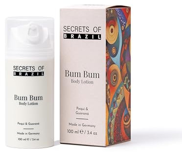 Secrets of Brazil Bodylotion mit Guaraná, Pequi & Koffein – Vegane Körperpflege 100 ml – Naturkosmetik, Made in Germany