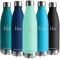 Gourde, 500 ml Sans BPA, Gourde inox, 18/8 Acier Inoxydable, Bouteille Isotherme, Isolation Sous Vide à Double Paroi, Gourde Acier Inoxydable pour École, Voyage, Randonnée Bouteille - BleuVert