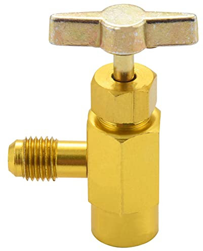 Lioggyet 1/4 Adattatore Per Filettature Sae M14 R-134A Refrigerante Per Condizionatori D'Aria Per Auto Può Erogare La Valvola Di Apertura Del Rubinetto Della Bottiglia