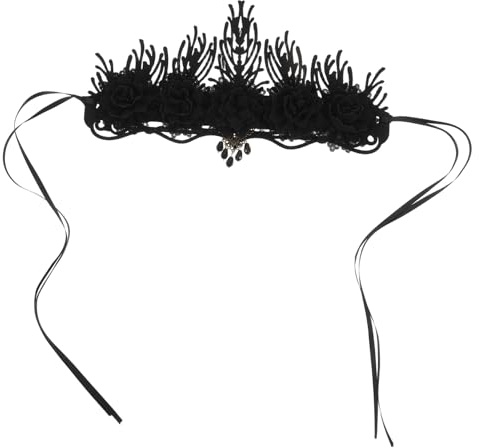 LRXIYODE Barock Vintage Krone Haarreif Leichtes Halloween Haarband mit Gothic Blumenkranz Komfortabler Kopfschmuck für Damen für Party Cosplay Fotoshootings und Festliche Anlässe