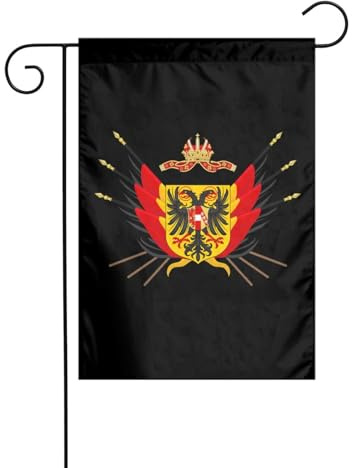 Garten Flaggen Deutsches Reich Heiliges Römisches Reich Adler Hanging Flag Uv-Beständig Personality Flag Durable Balkonflagge Für Party Outdoor Extérieur 30X45CM