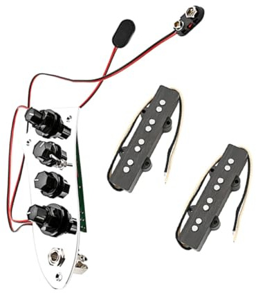 ULTECHNOVO 4-saitiger Bass Tonabnehmer aus Eisen Exquisit Verarbeitet Leicht und Praktisch für Bassliebhaber Pickup Zubehör für E-bass
