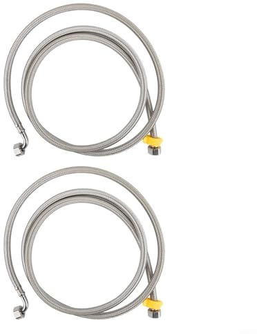 Raccord de tuyau flexible en acier inoxydable 2 m pour tuyaux d'entrée d'eau chaude et froide dans les chaudières, salles de bains, cuisines