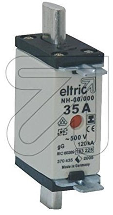 Eltric 3er Pack NH-Sicherung mit spannungsfreien Grifflaschen 35 A