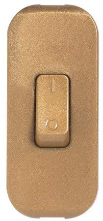 Legrand 040193 Interrupteur à Bascule à Touche de Couleur et Coupure Bipolaire, 2A, 250V, Vieil Or