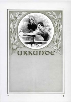 Albert Hoffmann Urkundenverlag Tischtennis / 100/1073 / / PC-Urkunden (170 g/m²) 10 Stk