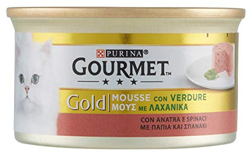 PURINA Gold Mousse Con Anatra E Spinaci Umido Gatto Gr. 85