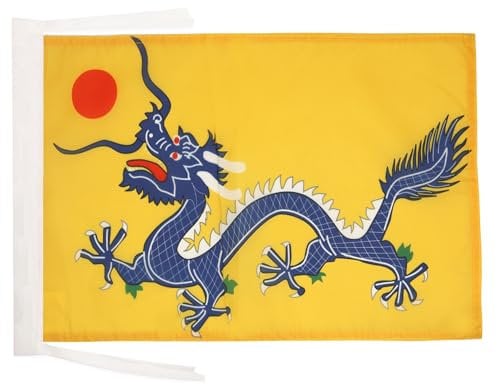 AZ FLAG - Drapeau Dragon chinois - 45x30 cm - Pavillon Chine 100% Polyester Avec Deux Cordelettes - 20g
