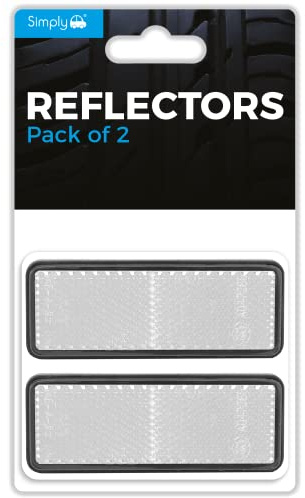 Simply REF02 Set of 2 Adhesive Reflectors - Clear/White