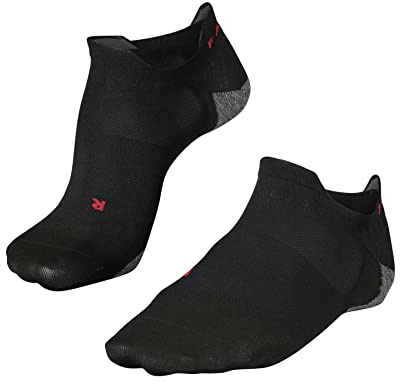 FALKE Men's RU5 Race Invisible Running Socks, No Show, Ultralight Cushion, Athletic Sock, Breathable Quick Dry, Nylon, Black (Black-Mix 3010), 9-10, 1 Pair