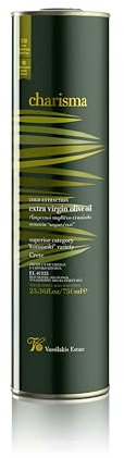 Charisma Huile d'Olive Extra Vierge Grecque de Crète Étain, 750 ml - Extraction à Froid