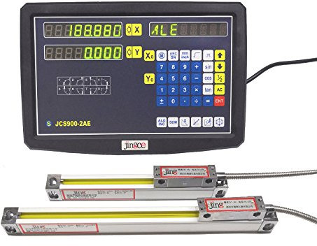 2 Axis Digital Readout DRO + Linear Scale Kit for Milling Lathe Grinding Machine