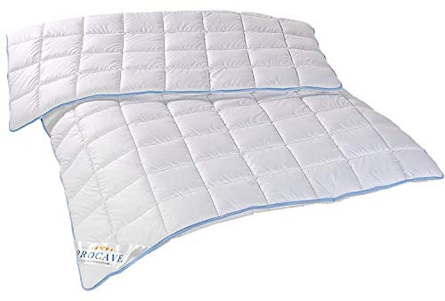 PROCAVE TopCool warme Duo Winter-Qualitäts-Bettdecke für die kalte Jahreszeit | Soft-Komfort-Bettdecke | kochfeste Steppdecke | atmungsaktiv & wärmeausgleichend | Made in Germany | 240x220cm