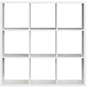 FORTE Mauro Regal 3x3 Fächer, Holzwerkstoff, Weiß, (B*H*T): 107,2 x 107,3 x 32,9 cm