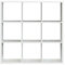 FORTE Mauro Regal 3x3 Fächer, Holzwerkstoff, Weiß, (B*H*T): 107,2 x 107,3 x 32,9 cm