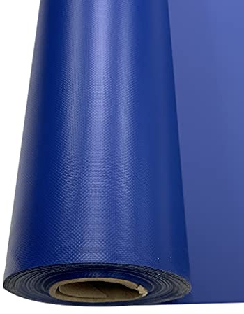 Lona impermeable de PVC de 200 cm de ancho, resistente al agua, material de exterior (azul real – 1 metro)