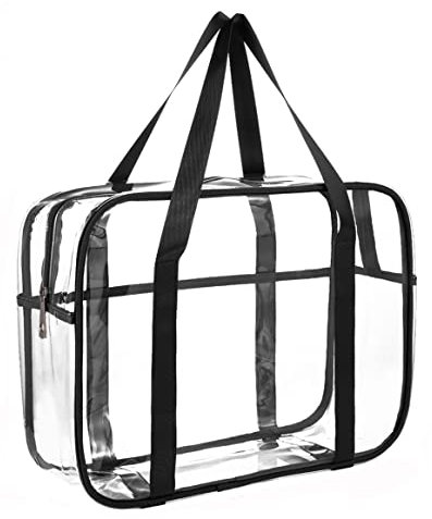 ONEGenug Transparent Kulturbeutel Durchsichtige Tragetasche Reisetaschen PVC Kulturtasche Reise Organizer Tasche wasserdichte Wickeltasche Reise Handtasche Mommy Tasche 36cm*15cm*28cm