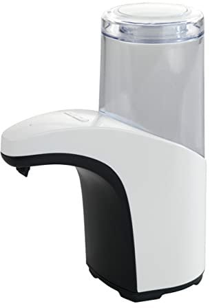 WENKO Sensor Seifenspender Butler - automatischer Flüssigseifen-Spender, Infrarot-Seifenspender Fassungsvermögen: 0.3 l, Kunststoff (ABS), 8 x 19.5 x 15 cm, Weiß