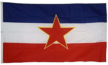 Flaggenfritze Fahne/Flagge Jugoslawien alt - 150 x 250 cm + gratis Sticker, XXL-Fahne