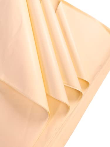 Cremefarbenes Seidenpapier, 25 große Blätter, säurefreies Kunstpapier, Geschenkverpackung, Aufbewahrung, Verpackung, Kunst und Handwerk, Großpackung, Archivierung, Zerkleinerung, 70 x 50 cm Blattgröße