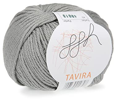 ggh Tavira - 100% Baumwolle - Lauflänge 80m auf 50g - Nadelstärke 4-5 - Wolle zum Stricken oder Häkeln geeignet - Farbe 049 - Helles Khaki
