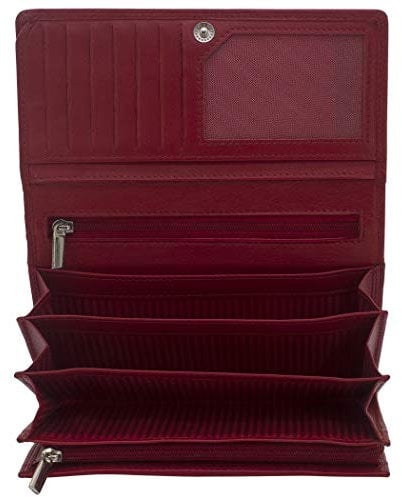 FrIEDrICH/23 Friedrich23 Geldbörse Mandala Nappa Leder rot RFID Schutz