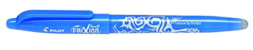 Pilot Frixion Stylo roller effaçable à la chaleur et à friction Pointe moyenne 0,7 mm Bleu ciel