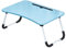 TUKAILAI Foldable Laptop Desk Dorm Portable Laptop Bed Table with Foldable Legs and Phone Slots Reading Holder for Eating Breakfast Reading Studying on Bed Couch Sofa Computer Bed Tray Blue